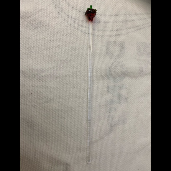 Princess House Other - 🦋4/$20 “STRAWBERRY” PH Glass Swizzle Stick Stir